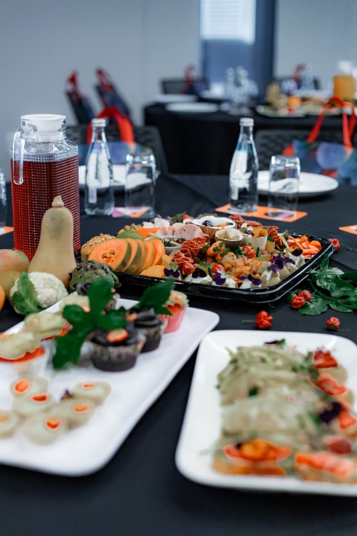 Open workspace with tables