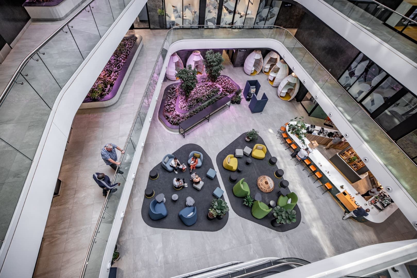 Open workspace with tables