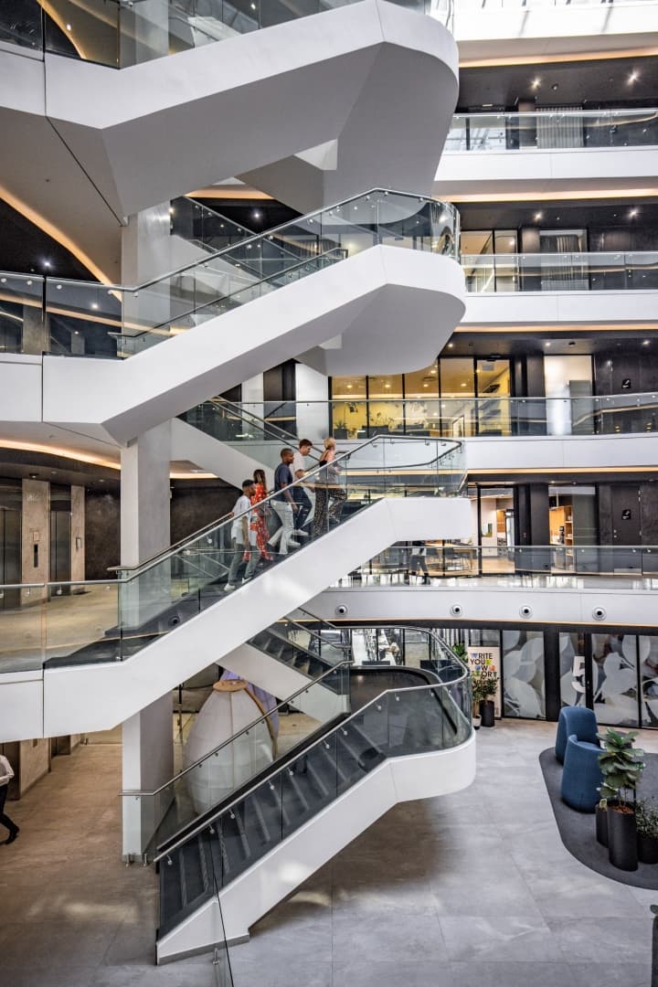 Open workspace with tables